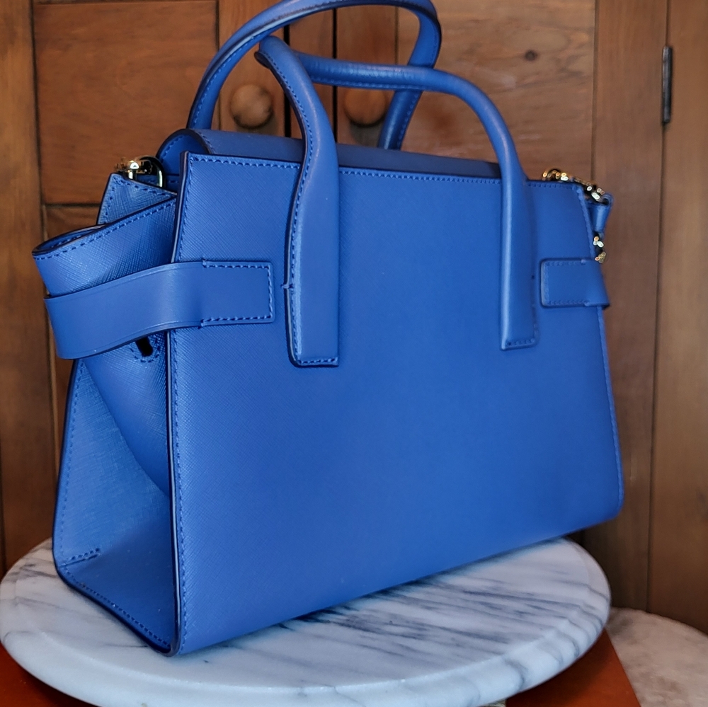 Michael Kors Blue Leather Handbag - Picture 15 of 17